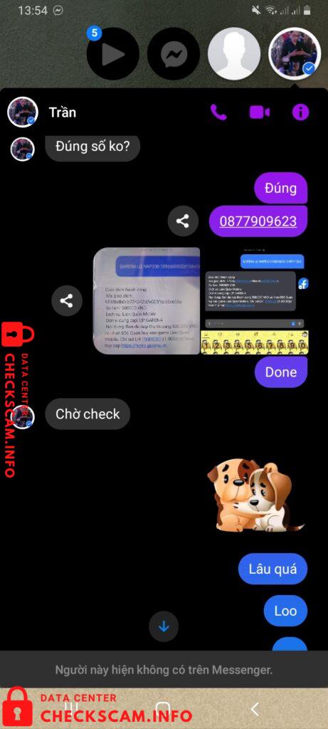 Evidência contra Tran Khanh Duy