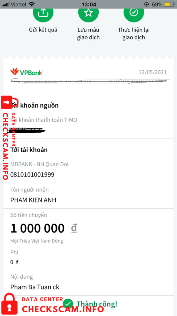 Ebidensya laban sa Phạm Kiên Anh