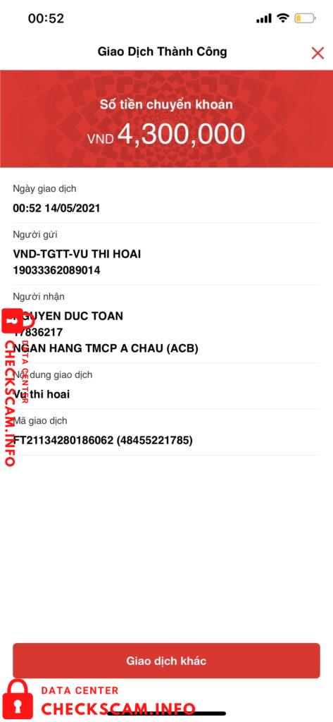 Ebidensya laban sa Nguyễn Đức Toàn