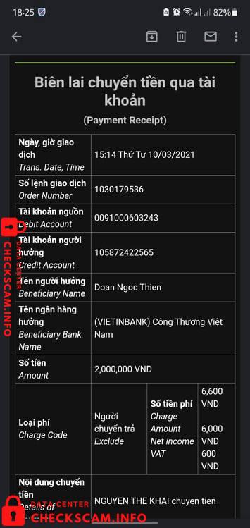 Ebidensya laban sa Đòan Ngọc Thiện