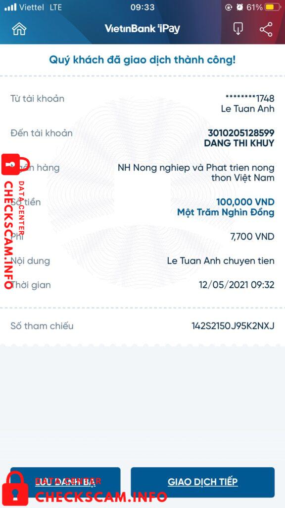 Evidence against Dang Thi Khuy