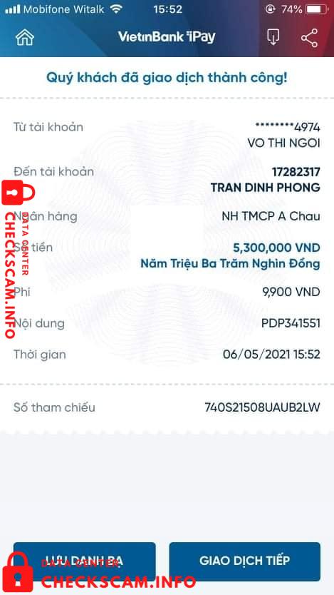 Evidence against Tran Dinh Phong