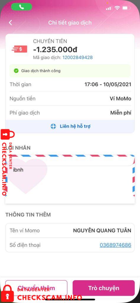 Evidence against Nguyen Quang Tuan