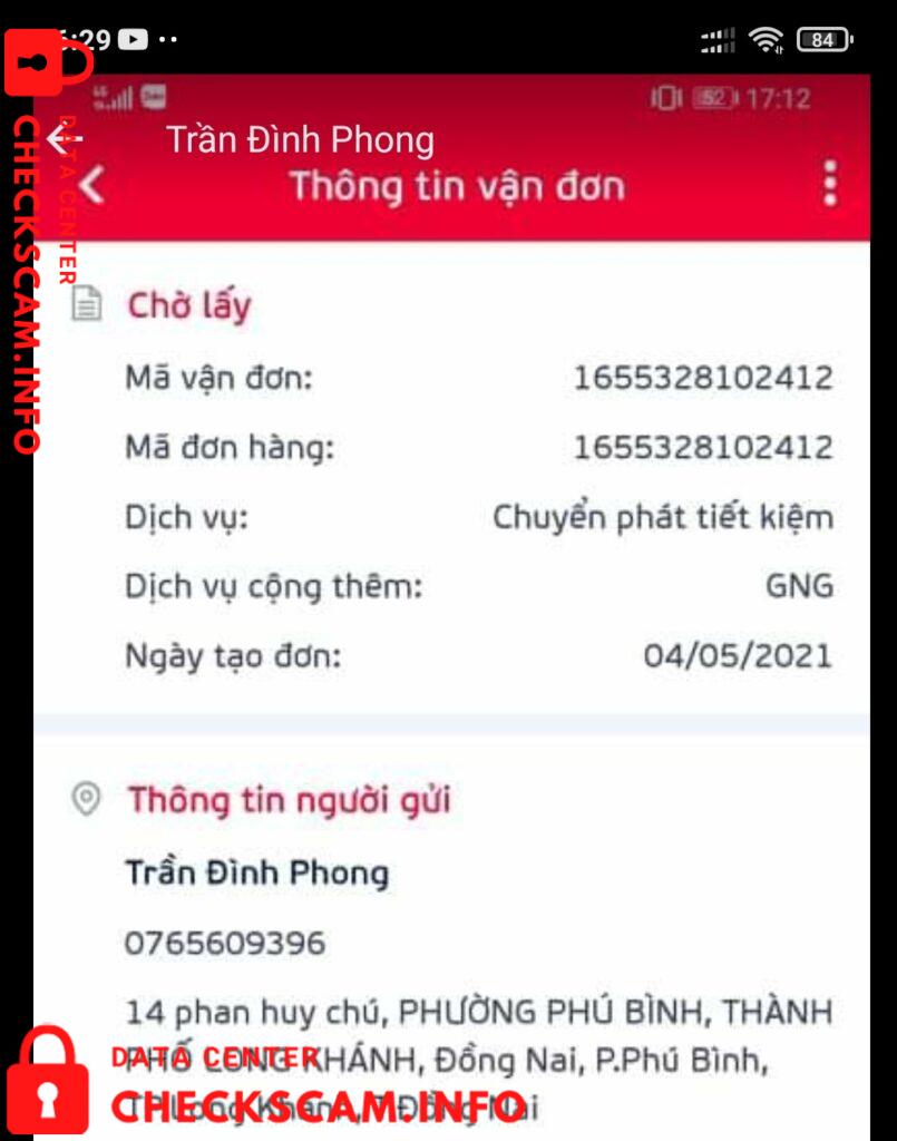 Evidence against Tran Đinh Phong