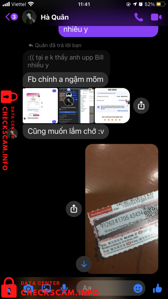 Evidence against Hà Quang Đang