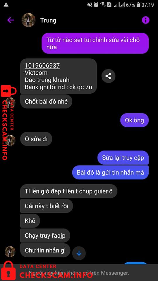 Evidence against Dao Trung Khanh