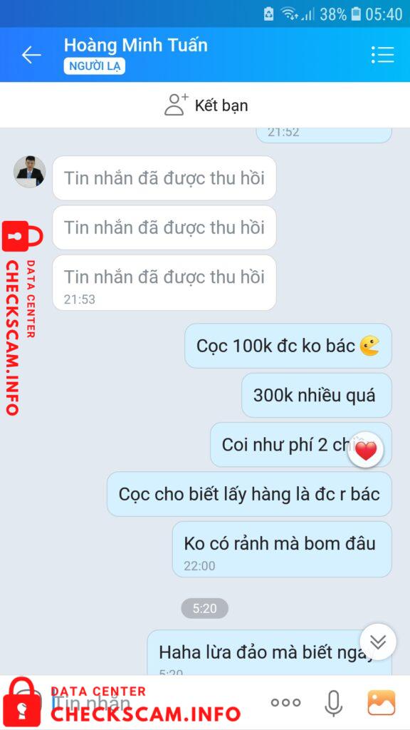 Evidence against Hoang Minh Tuan