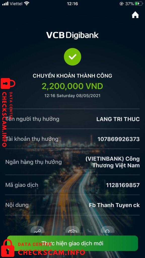 Evidence against Lang Trí Thức