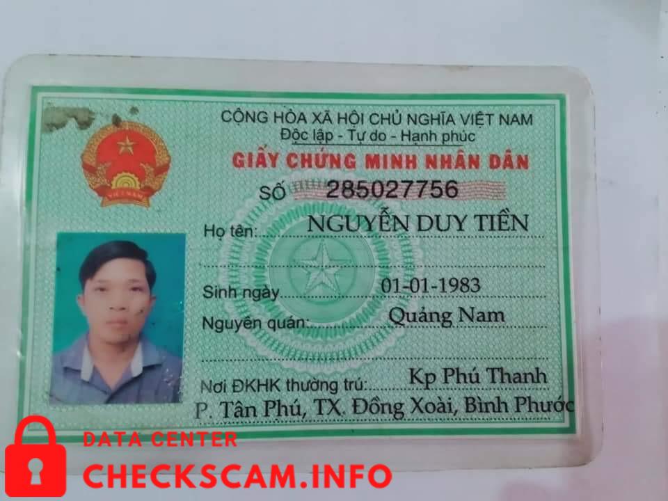 Evidence against Nguyễn Duy Tiền
