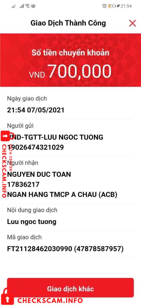 Evidence against Nguyễn Đức Toàn