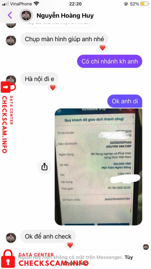 Evidence against Nguyen Van Diep