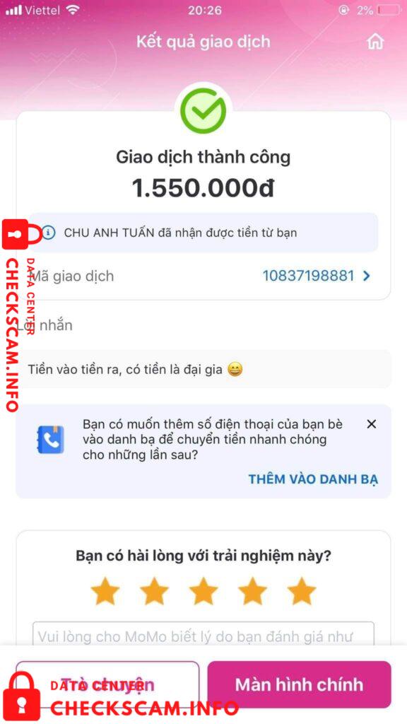 Evidence against Chu Anh Tuấn