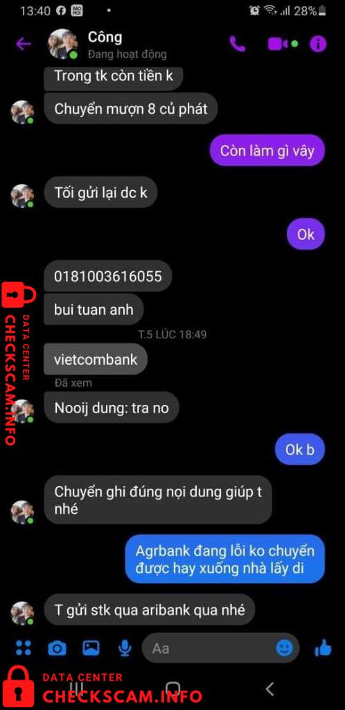 Evidence against Bui Tuan Anh