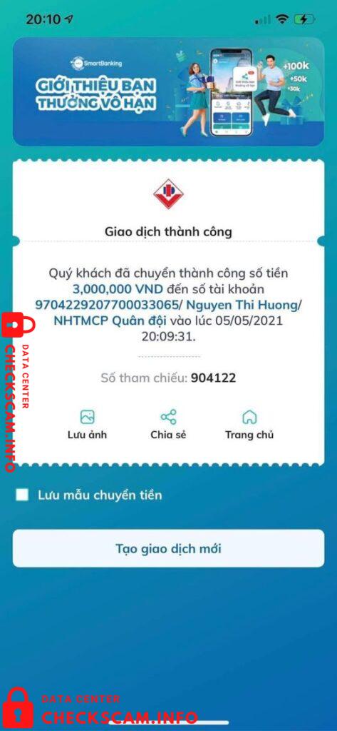 Evidence against Nguyen Thi Huong