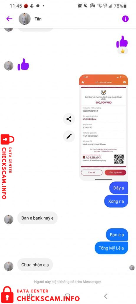 Evidence against Ngo Hieu Lam