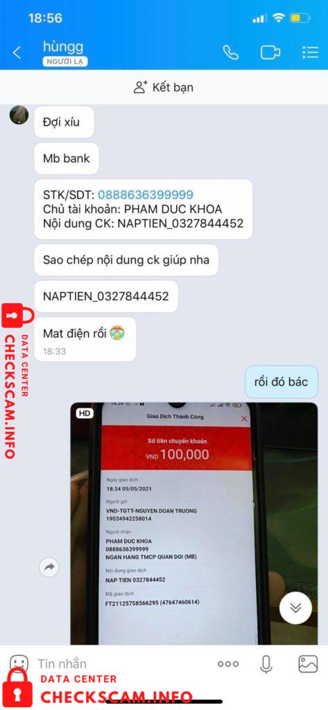 Evidence against Pham Duc Khoa