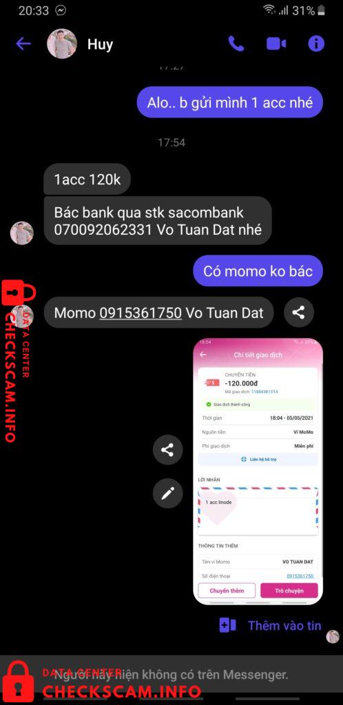 Evidence against Vo Tuan Dat