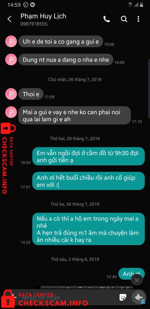 Evidence against Phạm Huy Lịch