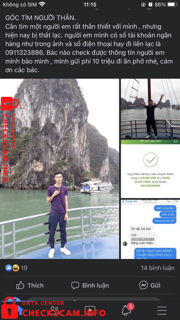 Evidence against Dang Xuan Thieu