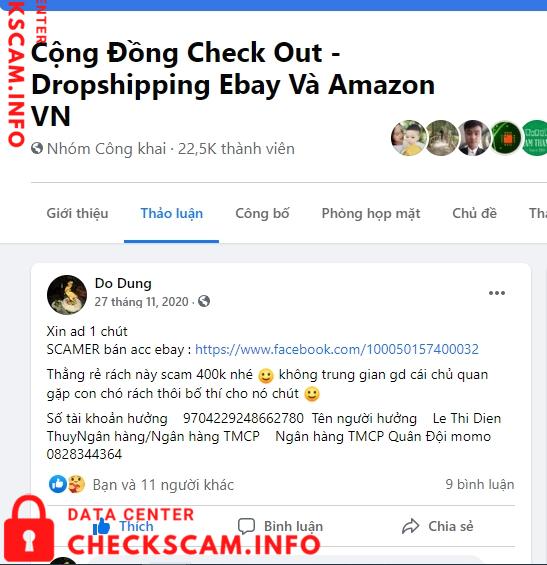 Evidence against Le Thi Dien Thuy