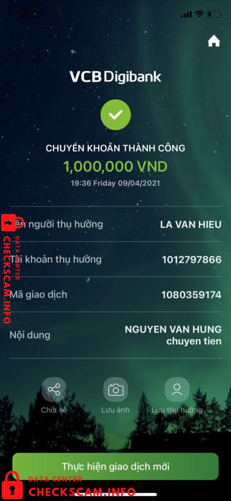 Evidence against La Văn Hiếu