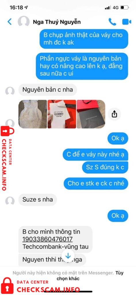 Evidence against Nguyen Thi Thuy Nga
