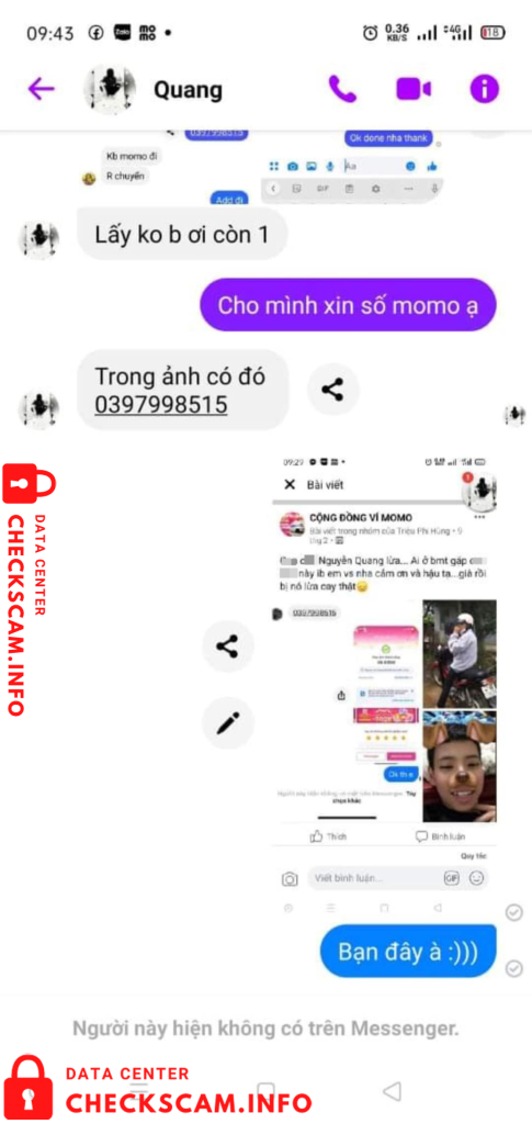 Evidence against Nguyễn Văn Quang
