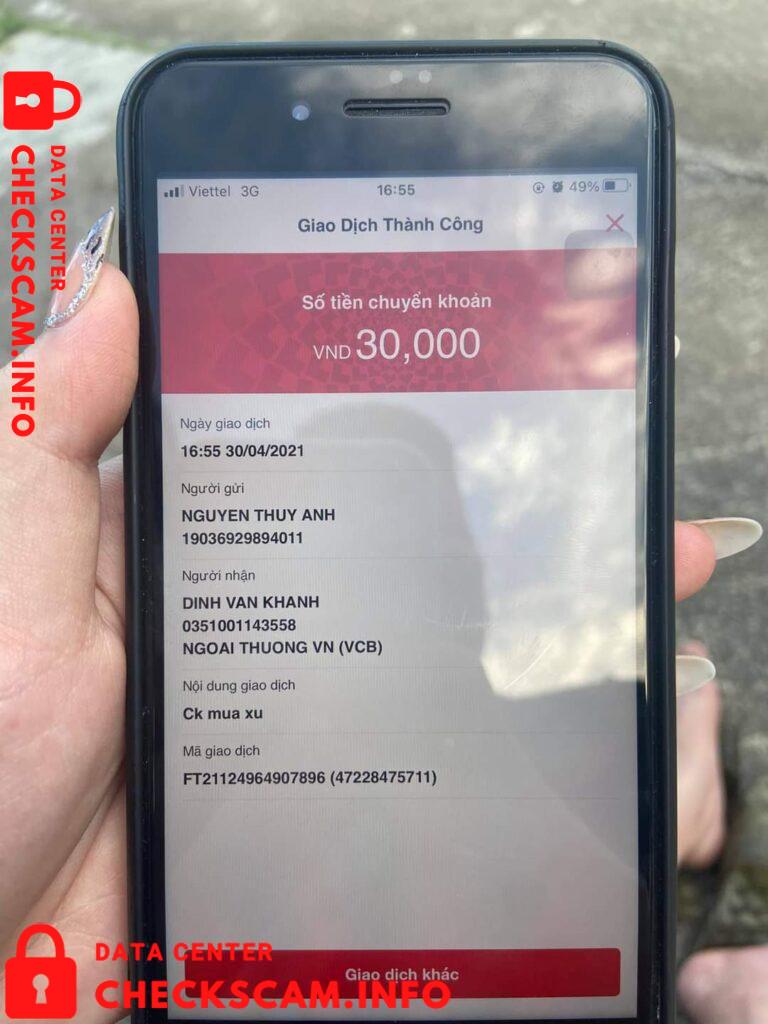 Evidence against Dinh Van Khanh