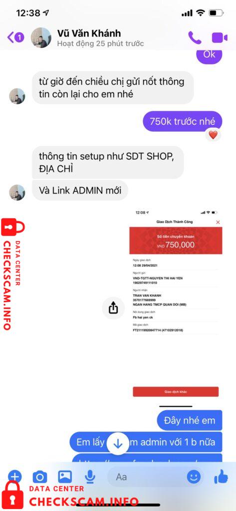 Evidence against Tran Van Khanh