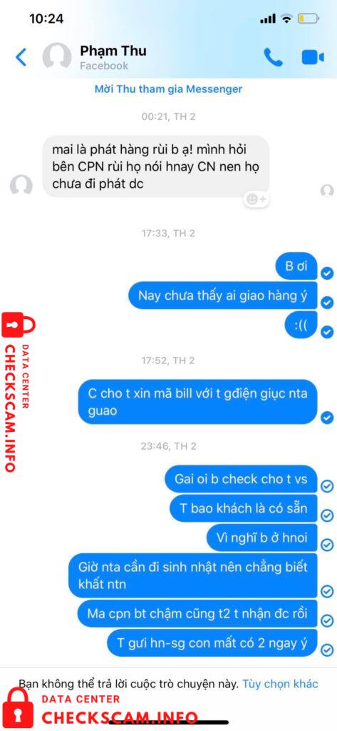 Evidence against Phạm Thị Thu