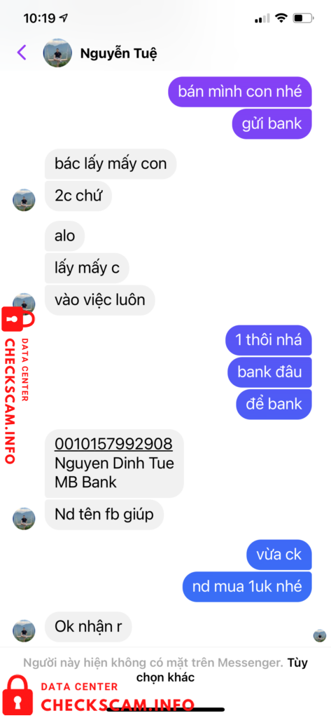 Αποδεικτικά στοιχεία κατά Nguyen Dinh Tue