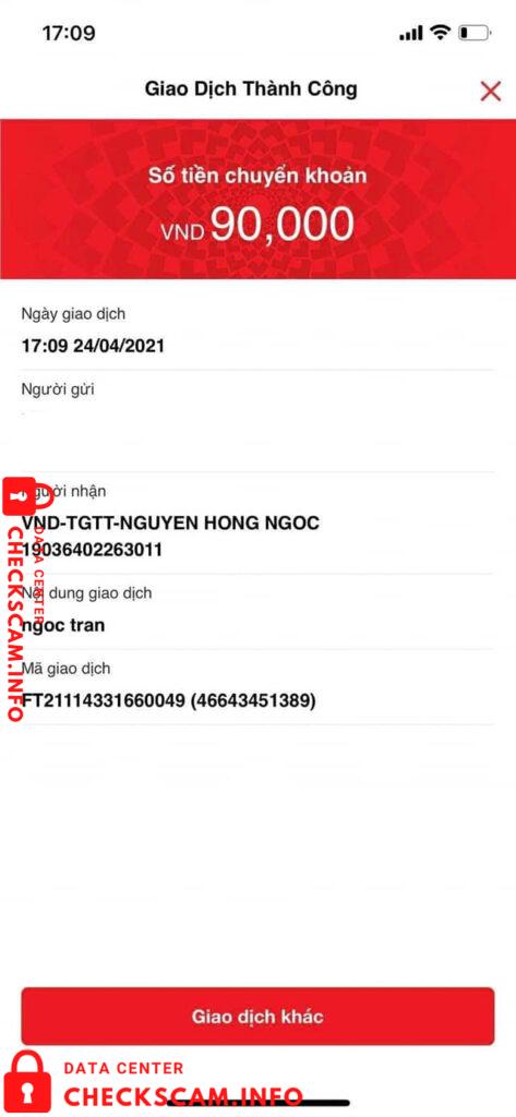 Αποδεικτικά στοιχεία κατά Nguyen Hong Ngoc