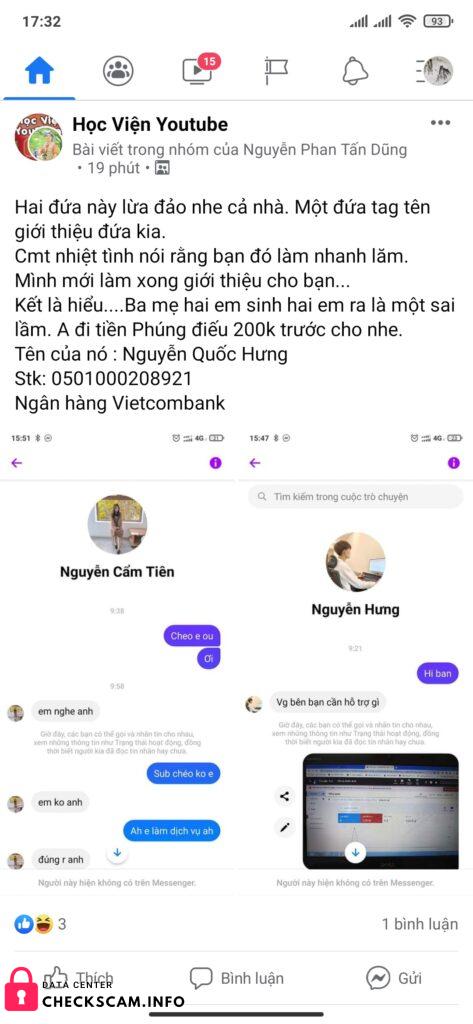 Αποδεικτικά στοιχεία κατά Nguyen Quoc Hung