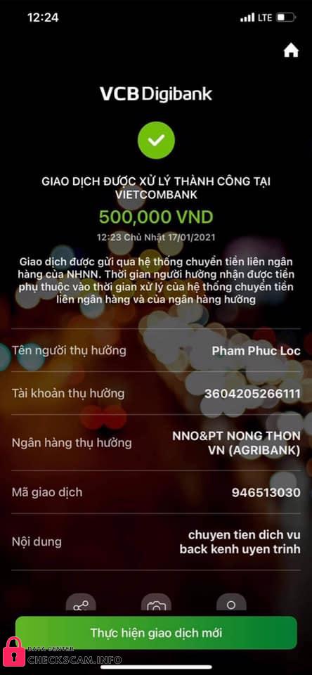 Αποδεικτικά στοιχεία κατά Pham Phuc Loc
