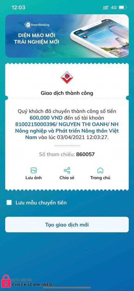 Αποδεικτικά στοιχεία κατά Nguyen Thi Oanh