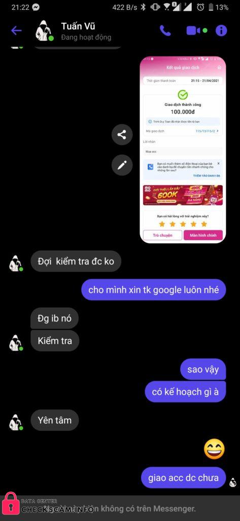 Bukti melawan Trinh Duy Toan