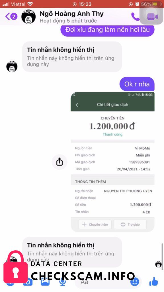 Αποδεικτικά στοιχεία κατά Nguyen Thi Phương Uyen