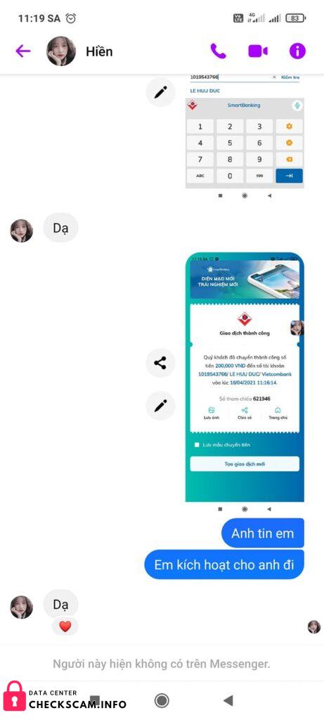 Αποδεικτικά στοιχεία κατά Le Huu Duc