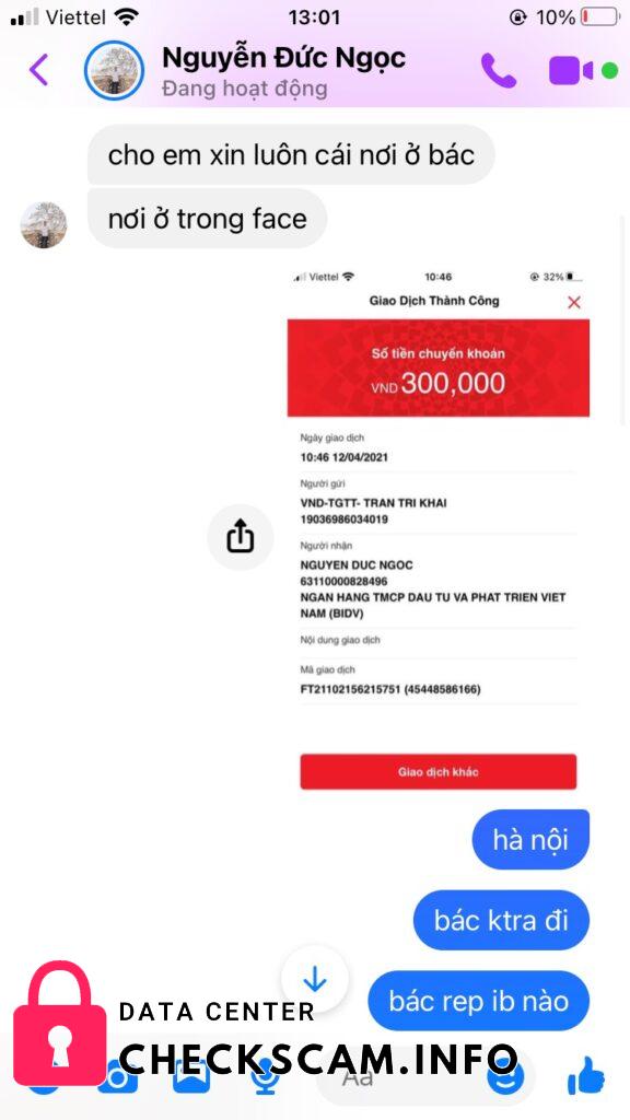 Αποδεικτικά στοιχεία κατά Nguyễn Đức Ngọc