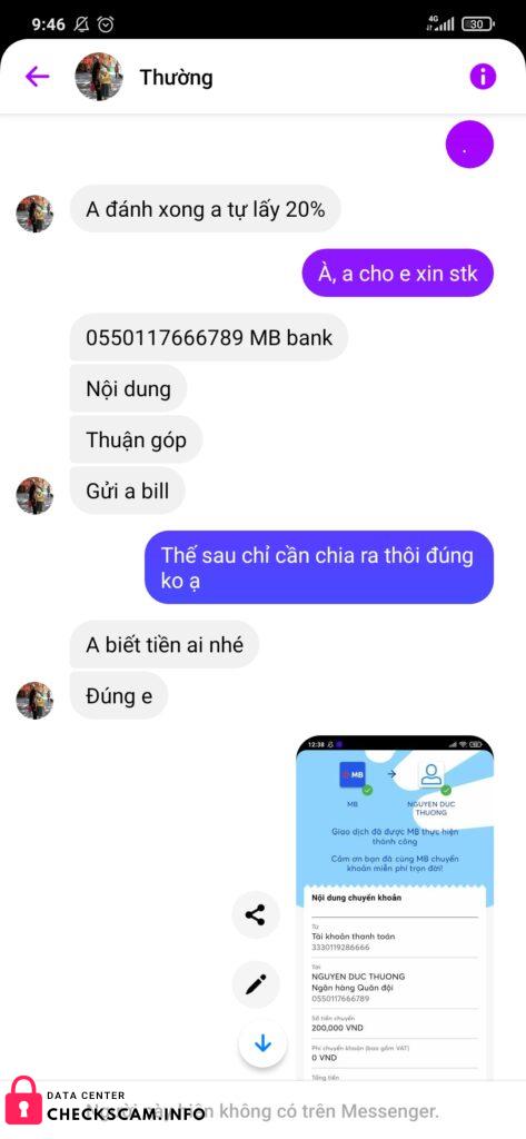 Αποδεικτικά στοιχεία κατά Nguyen Duc Thuong