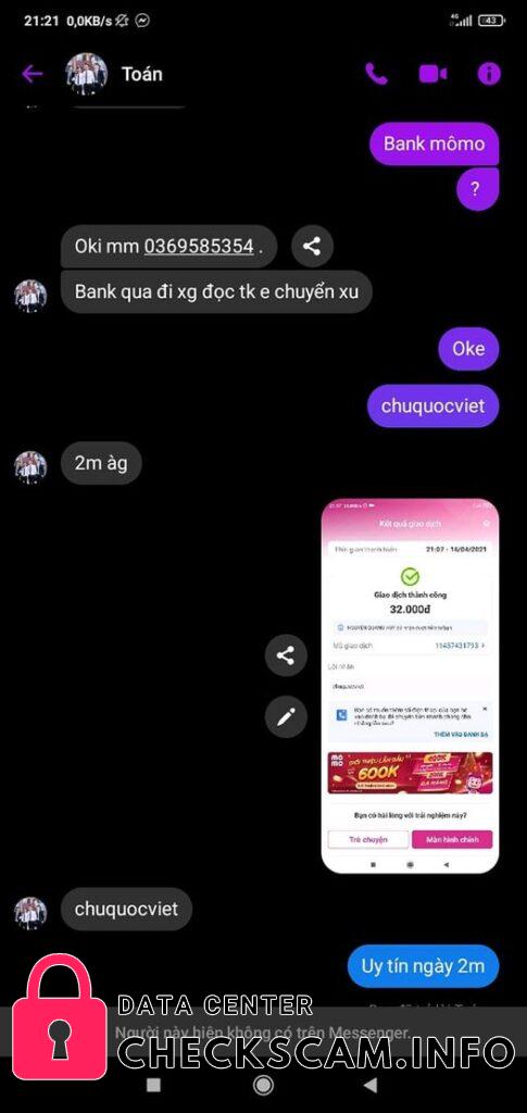 Αποδεικτικά στοιχεία κατά Nguyen Quang Huy