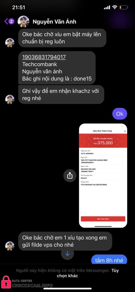 Αποδεικτικά στοιχεία κατά Nguyen Van Anh
