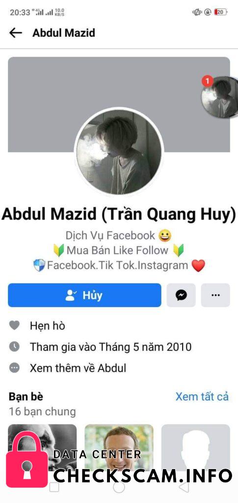 Αποδεικτικά στοιχεία κατά Tran Quang Huy