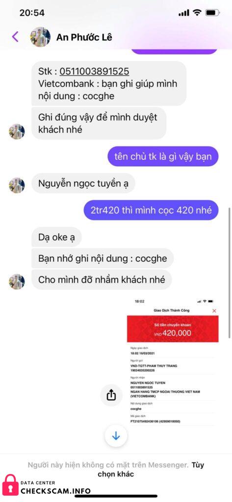 Αποδεικτικά στοιχεία κατά Nguyen Ngọc Tuyen