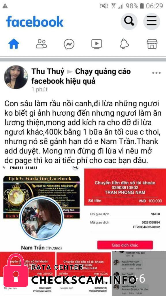 Αποδεικτικά στοιχεία κατά Tran Phong Nam