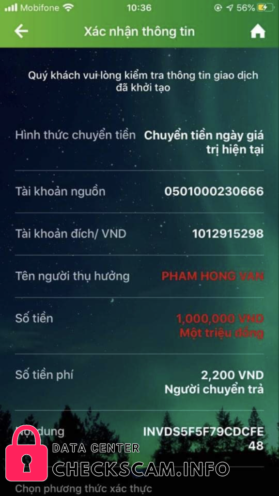 Αποδεικτικά στοιχεία κατά Pham Hong Van