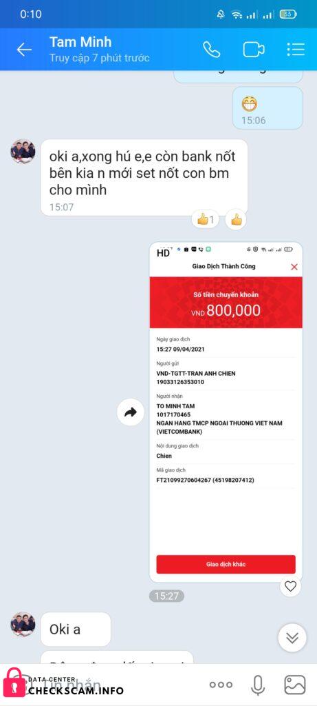 Αποδεικτικά στοιχεία κατά Tô Minh Tâm