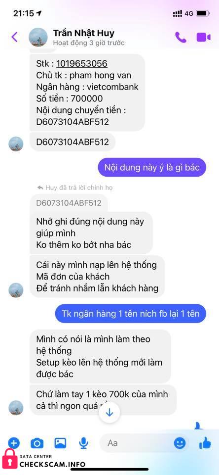 Αποδεικτικά στοιχεία κατά Pham Hong Van