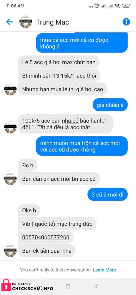 Αποδεικτικά στοιχεία κατά Mac Trung Duc