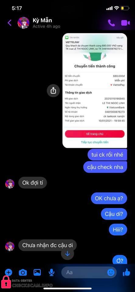 Αποδεικτικά στοιχεία κατά Lê Thị Ngọc Linh